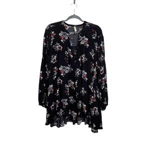 Free People Floral Tunic Top Medium